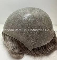 Toupee Nam Tóc Thật Base PU Mỏng