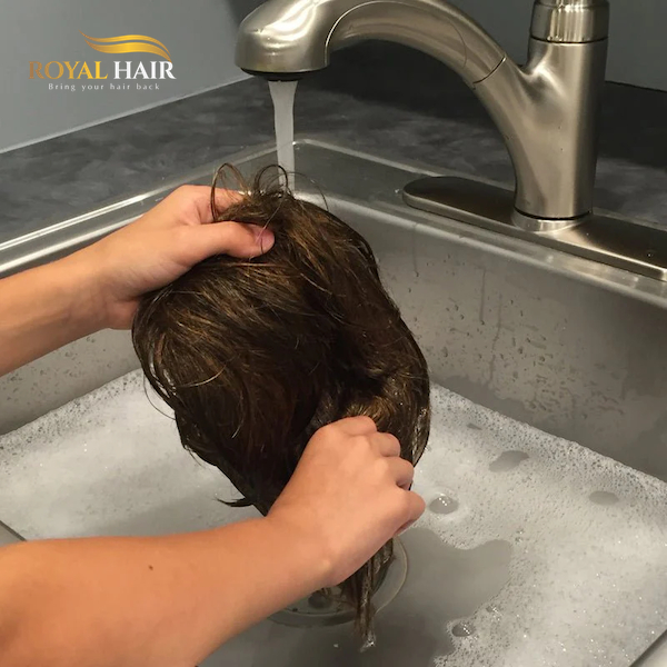 Wash and completely dry the wig