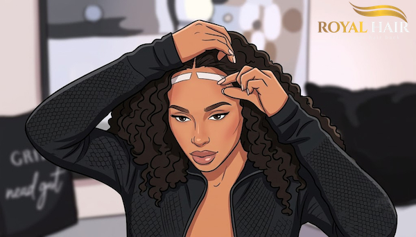 Placing the Tape Along Your Hairline