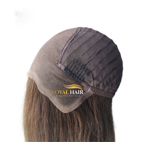 A lace front wig